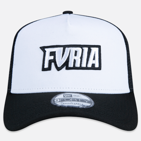 Segunda imagem do produto Boné 9Forty Trucker Furia x New Era Branco e Preto