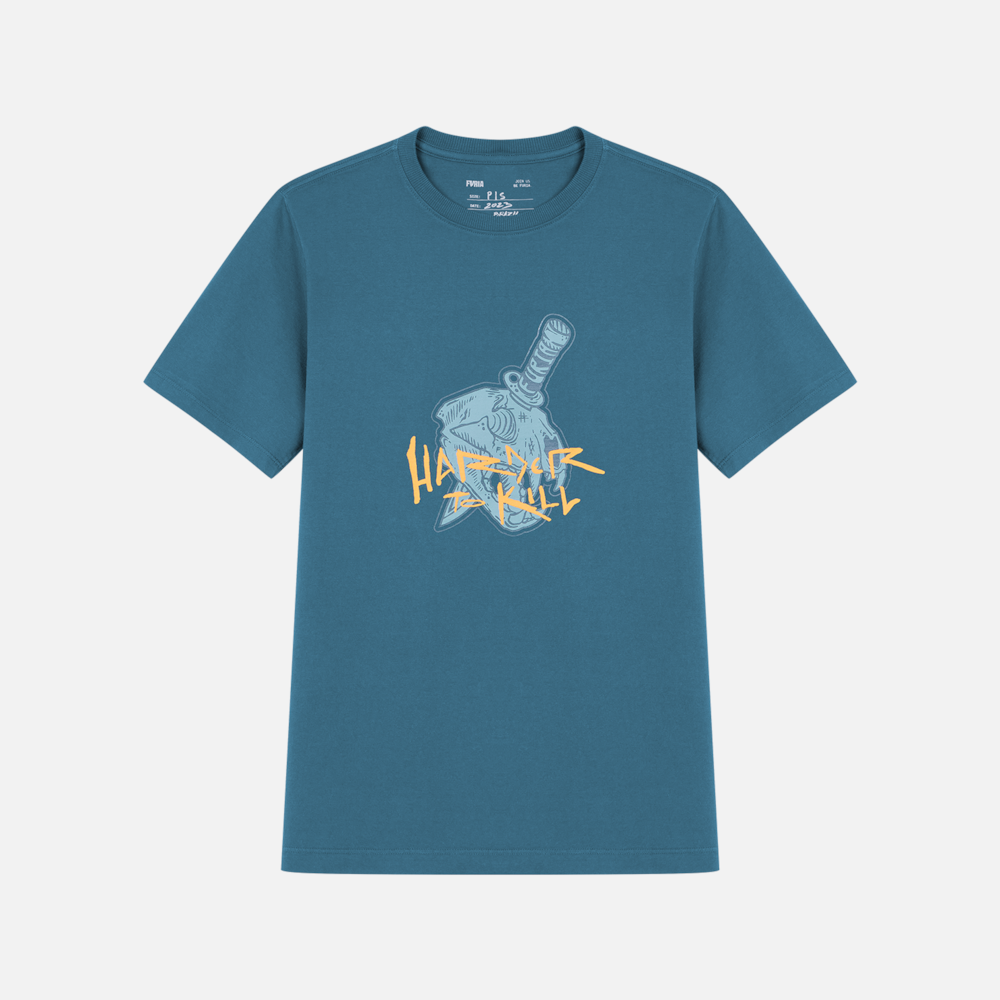 Camiseta Furia Harder To Kill Azul Petróleo