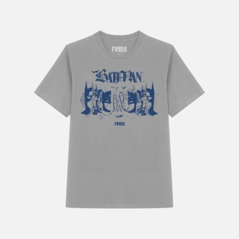 Camiseta Furia x Batman 85 I am Batman Cinza