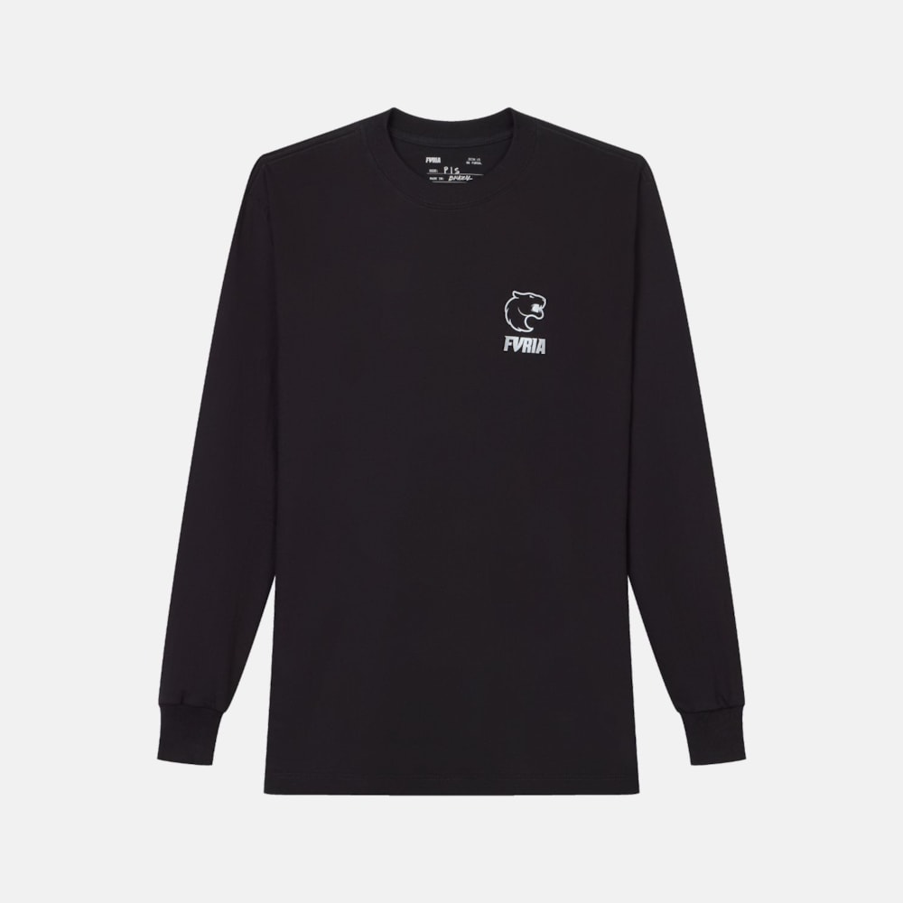 Camiseta Manga Longa Furia Classic Preta