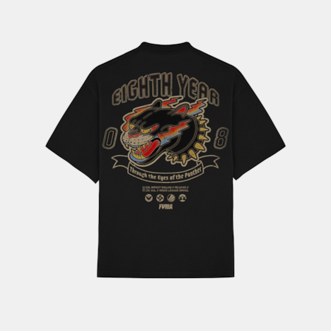 Camiseta Oversized Furia 8th Anniversary Preta
