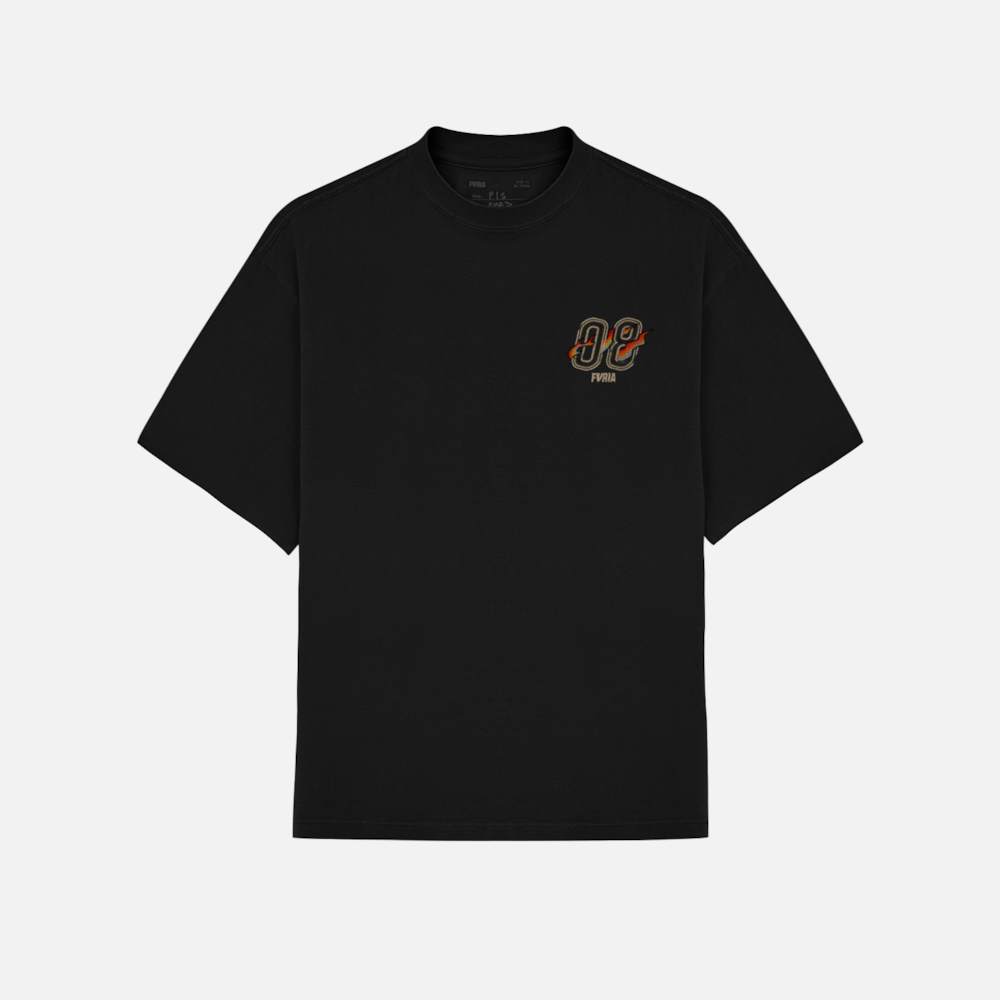 Segunda imagem do produto Camiseta Oversized Furia 8th Anniversary Preta