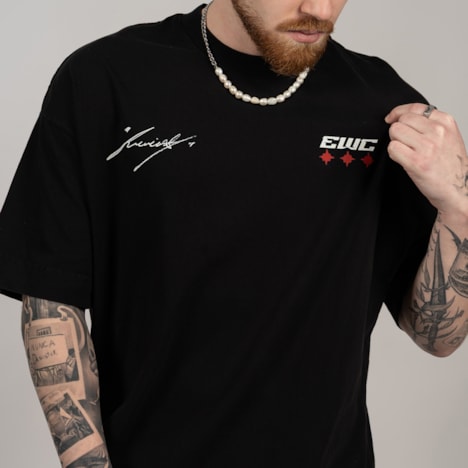 Segunda imagem do produto Camiseta Oversized Furia & EWC v2 Preta