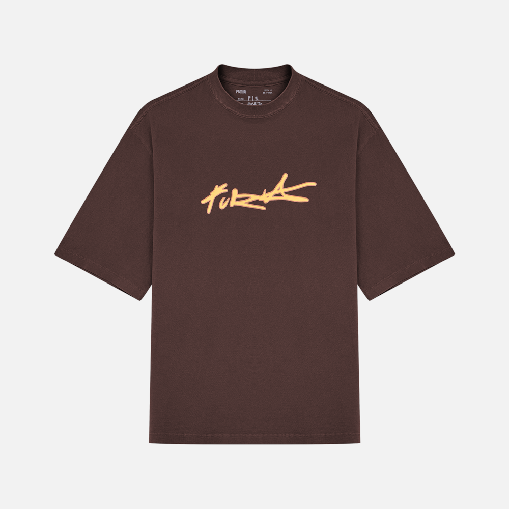 Camiseta Oversized Furia Harder To Kill Marrom