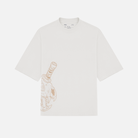 Camiseta Oversized Furia Harder To Kill Off White