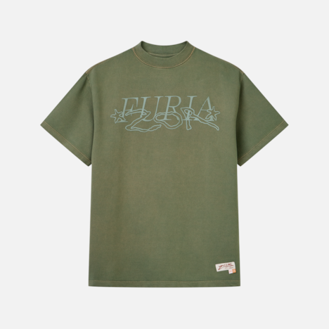 Camiseta Oversized Furia x Zor Verde Estonada
