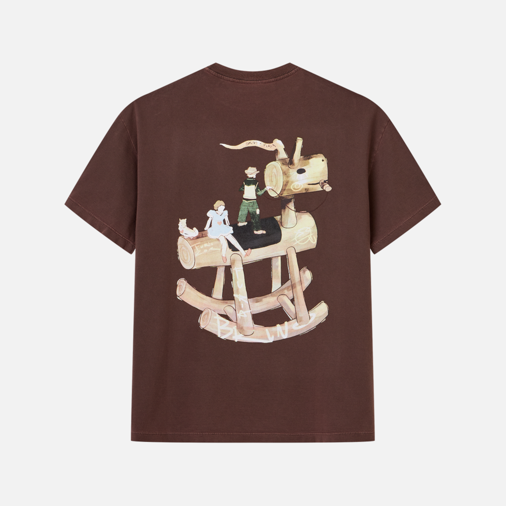 Camiseta Oversized Furia x Zor Woodhorse Marrom