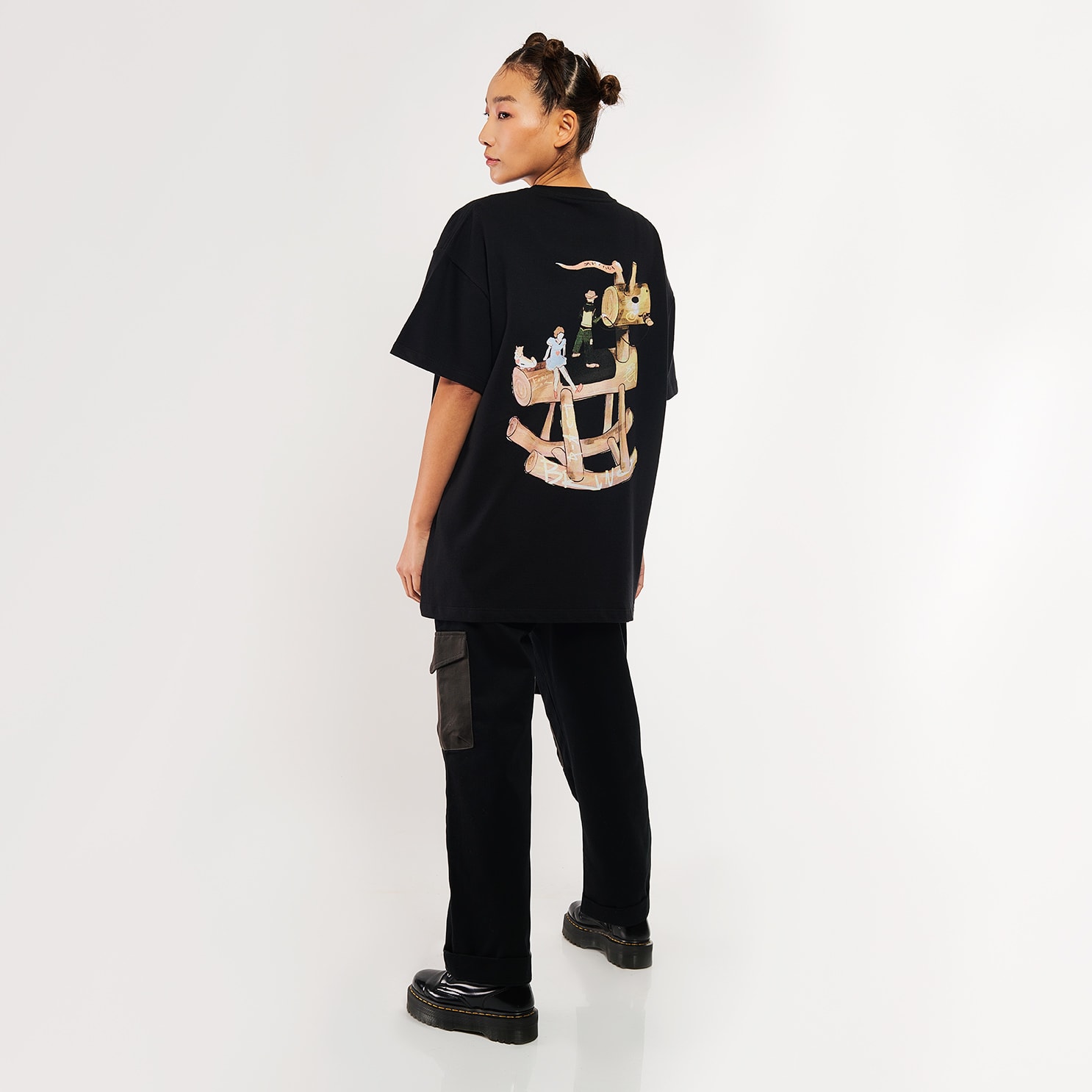 Camiseta Oversized Preta Woodhorse Coleção FURIA X Zor