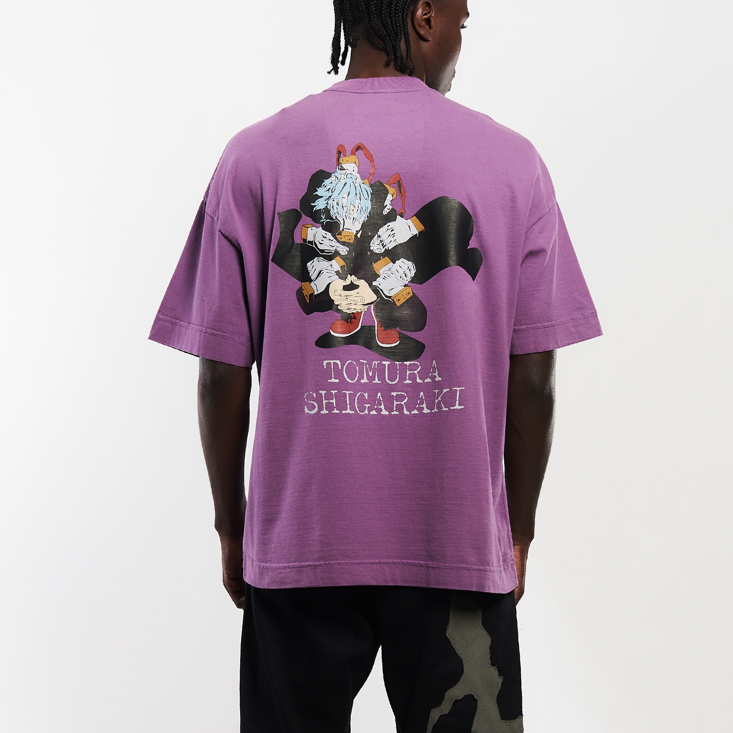 Camiseta Oversized Roxa My Hero Academia x Furia Tomura