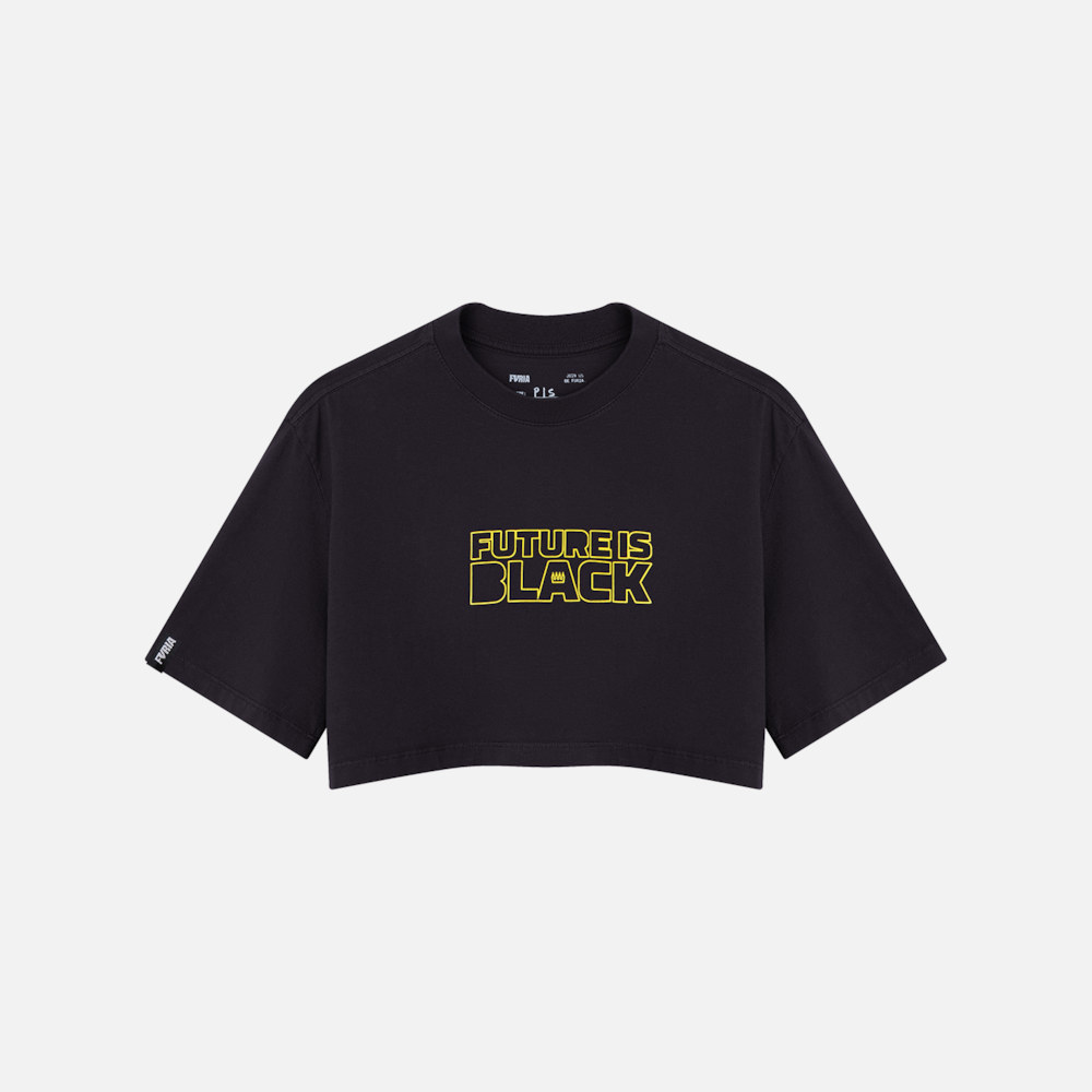Cropped Furia Future is Black Preto 