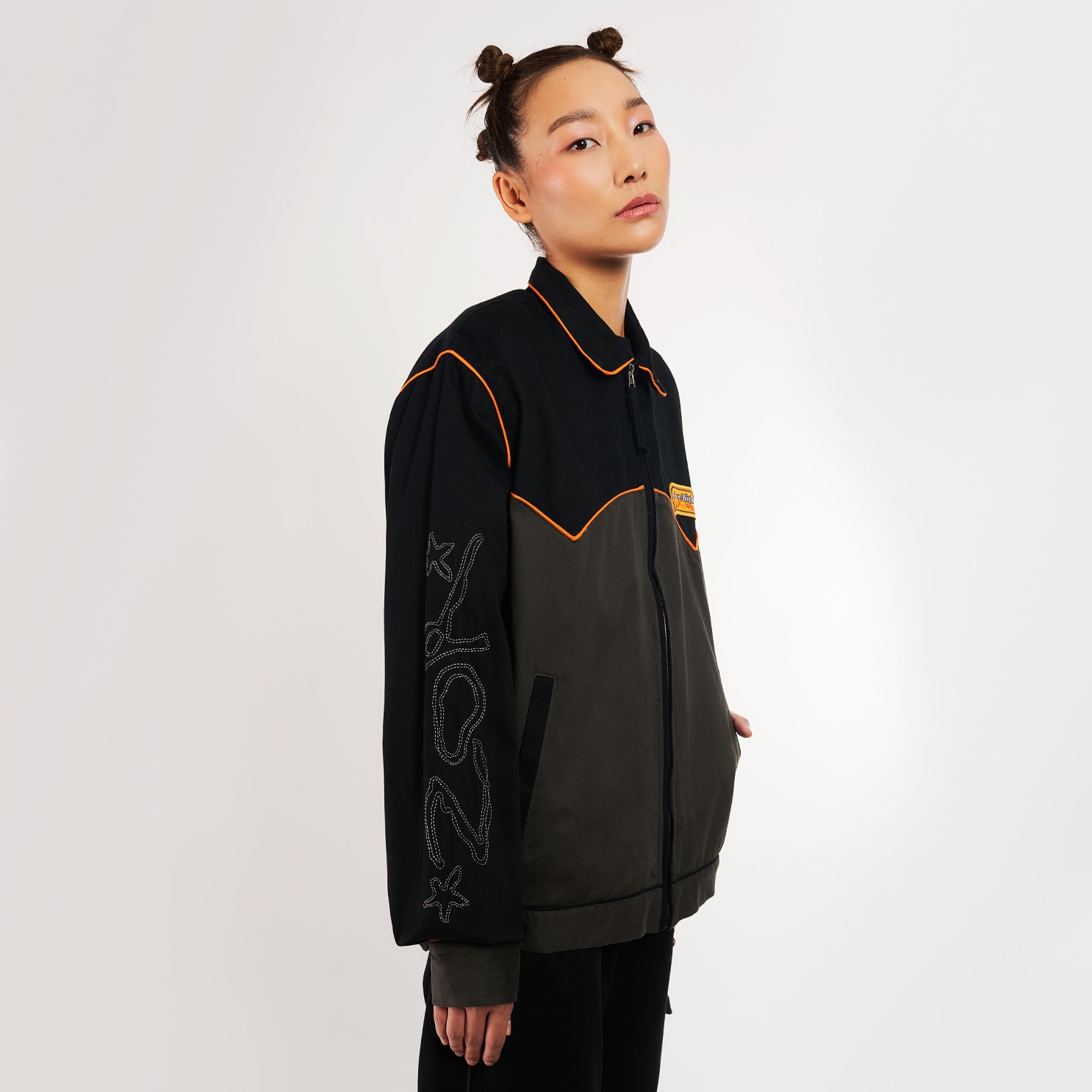 Jaqueta Preta de Sarja FURIA X Zor Collab com o Brino