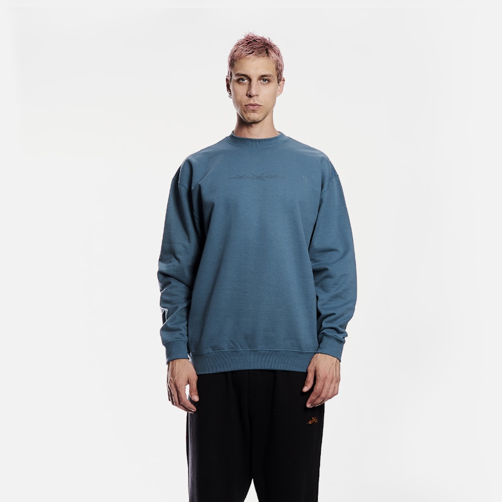 Segunda imagem do produto Moletom Careca Furia Hard To Love Azul Petróleo