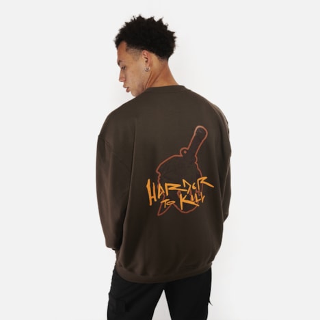 Segunda imagem do produto Moletom Careca Furia Harder To Kill Marrom
