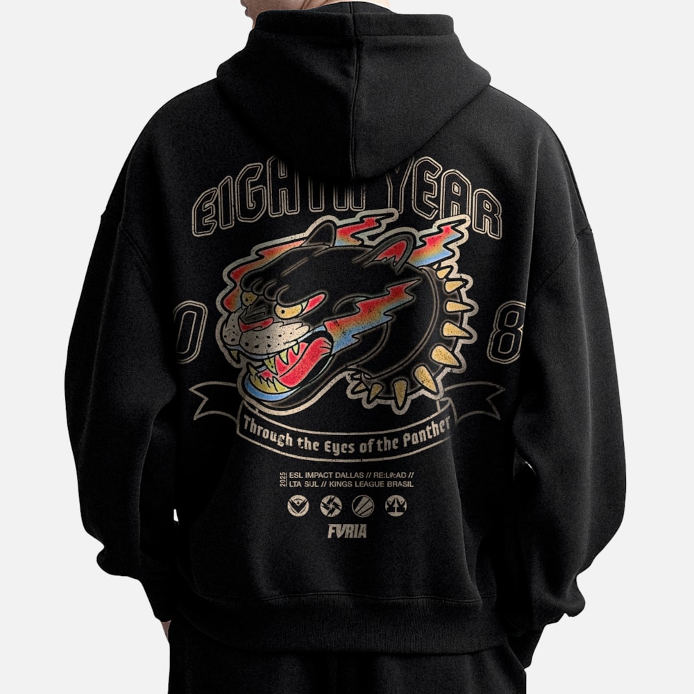 Segunda imagem do produto Moletom Furia 8th Anniversary Preto